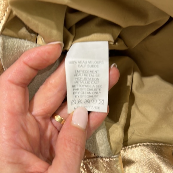 Vanessa Bruno vintage suede and rose gold bag - Picture 4 of 7